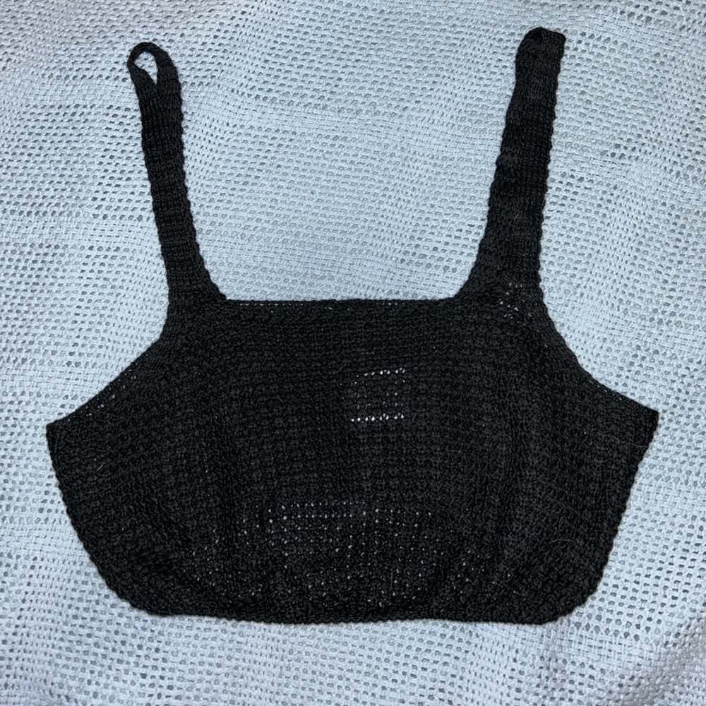 Knit crop top/cover up